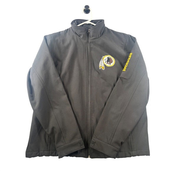 NFL Other - NFL Washington Redskins Softshell Jacket Black Full Zip Fleece Lined Mens Medium